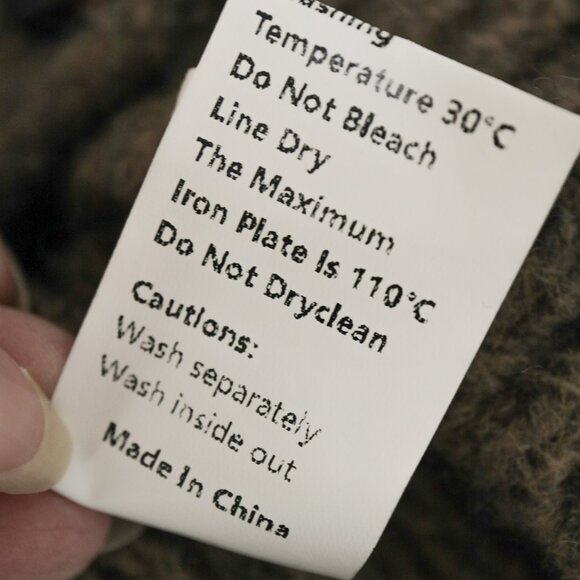 Brown Wrap Asymmetric Cardigan 🧸 COMMENSE - Picture 6 of 6